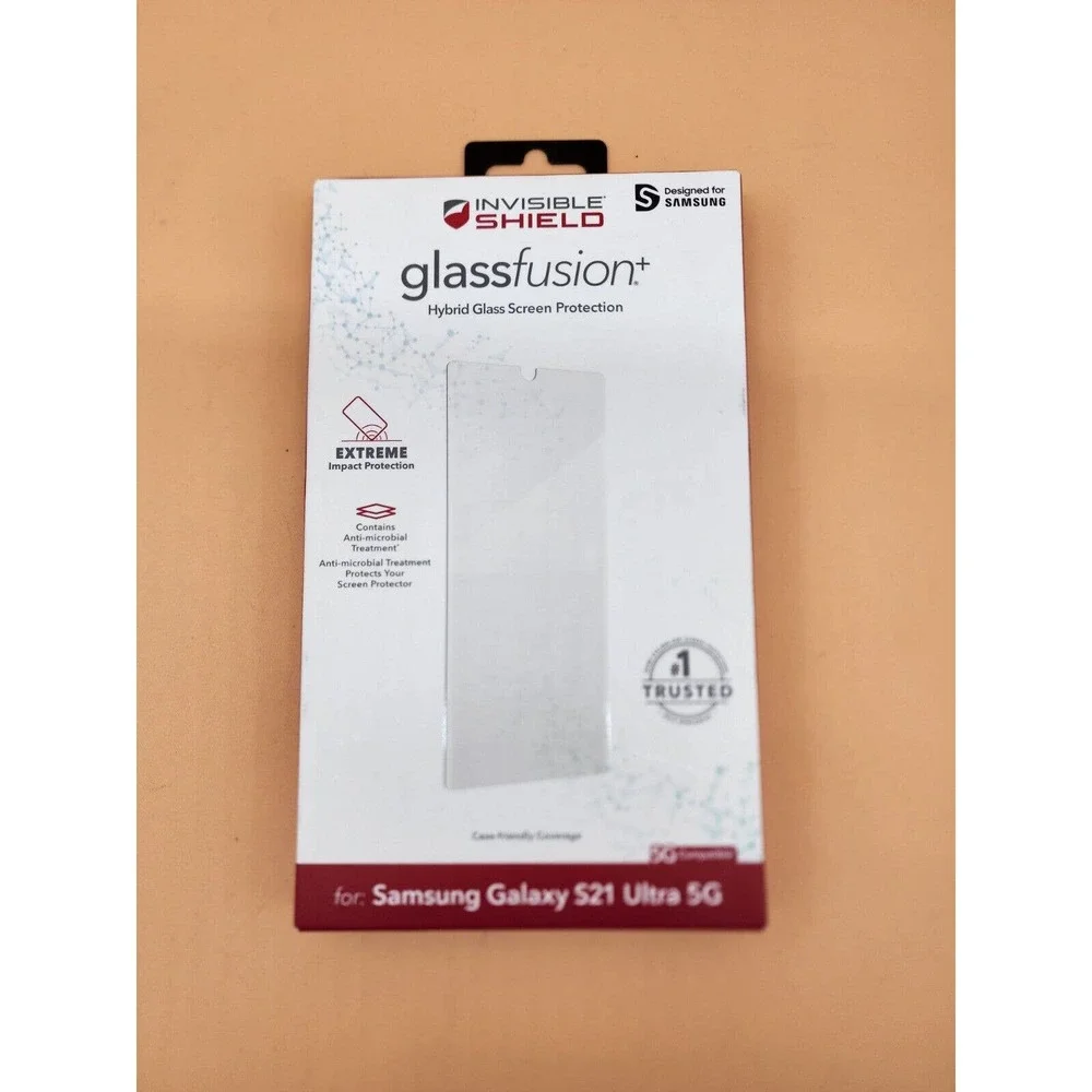 InvisibleShield GlassFusion+ Screen Protector for Samsung Galaxy S21 Ultra 5G